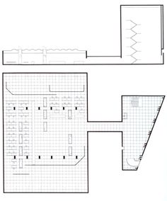 the floor plan for an office building with two floors and one room on each side