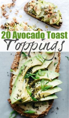 avocado toast topped with cheese and other toppings