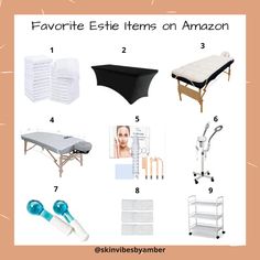 an assortment of items that include bedding, tablecloths, and other things