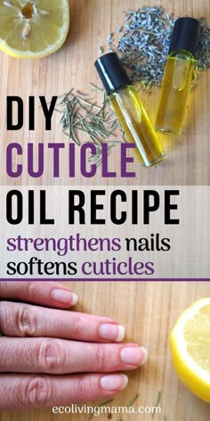 DIY homemade cuticle oil is an amazing at home treatment for strong nails and soft cuticles. It is nourishing, non-toxic, scented with essential oils and made with plant based oils. This nail oil comes together in just minutes and it is so amazing you wil Homemade Cuticle Oil, Cuticle Oil Recipe, Diy Essentials, Nail Oil, Nail Strengthener, Diy Essential Oils, Strong Nails, Best Oils, Essential Oils Rosemary