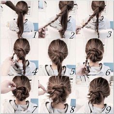 Natural Hair Bun Styles, Hoco Hair Ideas Updo Hairstyle, Hair Arrange, Makeup Wedding, Work Hairstyles, Hoco Hair Ideas, Hair Tutorials, Flower Hair