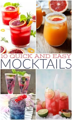 10 quick and easy mock cocktails to make at home or on the go with friends