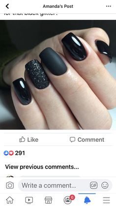 Black Dip Powder Nails Short, Black Nails With Glitter, Ongles Nails, Simple Nail Art Designs, Dip Powder Nails, Birthday Nails, Easy Nail Art, Smokey Eye Makeup, Matte Nails