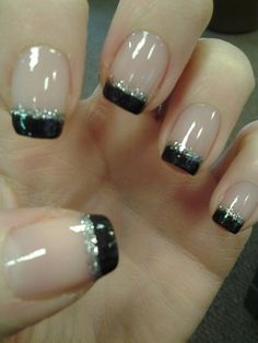 Silver French Manicure, French Manicure Toes, Anniversary Nails, French Pedicure, Manicure Designs, Pedicure Designs, White French