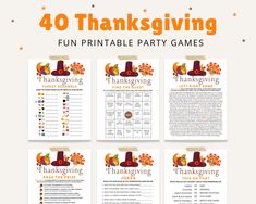 40 thanksgiving printable party games for kids