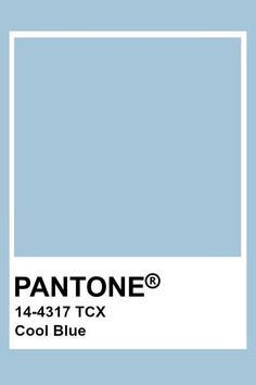 the pantone blue color is shown in this image