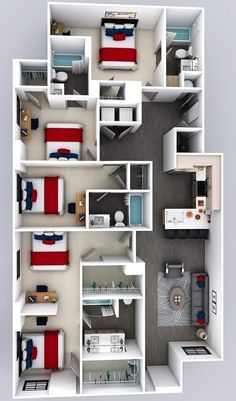 the floor plan of a two bedroom apartment