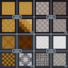 many different types of tile patterns and colors