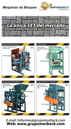 the manual for making cement blocks in spanish and english, with instructions on how to use them