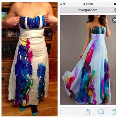 A woman who bought the dress from RoseGal posted what she received in the Facebook group "Knock Off Nightmares" Prom Dress Fails, Chinese Prom Dress, Dollar Dress, Saved By The Dress, Old Dresses, Fashion Fail, Prom Dresses Online, Clothing Retail