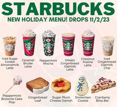 starbucks's new holiday menu drops 1 / 2 / 2013 to 3 / 23