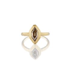 Era - Contemporary, by The Moonstoned Materials - 18k Gold & Diamond (1.27ct FB) Weight - 4.46 Grams Size - 7