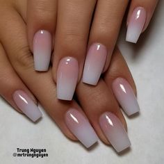 French Fade, Nails Round, Unghie Sfumate, Ombre Acrylic, Nails Ombre, Ombre Acrylic Nails, Purple Nail, White Ombre