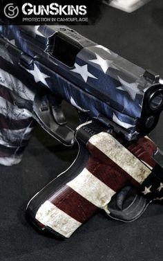 Victory and American Flag patterns are available for any pistol or handgun. Show your patriotism by wrapping your favorite firearm. #gunskins Best Concealed Carry, Concealed Carry Holsters, Fire Powers, Home Defense, Kydex, Tactical Gear, Self Defense, Defense, American Flag