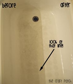 an image of a shower with the words before and after written in black on it