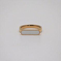 Simple, modern and classic, this white enamel bar ring would be another special addition to your jewelry box. Stack with our Blue Bar Ring and Black Bar Ring to create a statement look. Blue Bar, White Bar, Reunion Island, Bar Ring, Black Bar, Enamel Ring, Original Gift, White Enamel, Sizing Chart