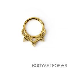 an image of a gold nose ring