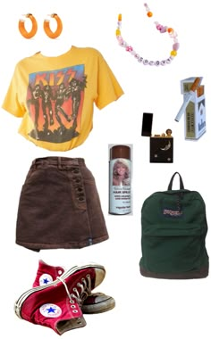 80s Outfit Ideas, Yellow Shirt Outfit, 80s Inspired Outfits, 80s Fashion Outfits, Stranger Things Outfit, 70s Inspired Fashion, 80s Outfit, 1980s Fashion, Swaggy Outfits