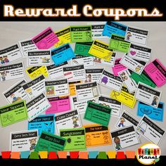 reward coupons for students to use in the classroom