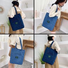 Denim Bag Diy, Hoco Hair Ideas Straight, Hoco Hair Ideas Half Up, Hoco Hair Ideas Down, Womens Denim, Denim Tote Bags, Bag Diy, Travel Purse, Hoco Hair Ideas