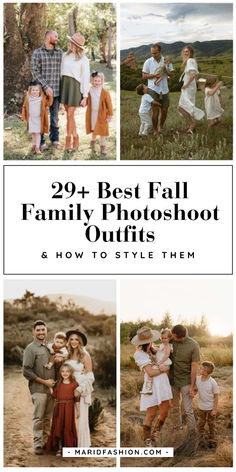 the best fall family photoshoot outfits and how to style them in this postcard