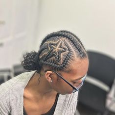 In any style im GORGEOUScornrows braids starbraids stitchbraids Cornrows With Star Design, Star Stitch Braids, Star Design Braids, Braids With A Star, Braids With Star Design, Stitch Braids With Star, Star Braid Design, Star Braids Black Hair, Braids Cornrows Ideas