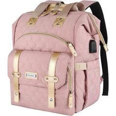 [Large Travel Laptop Backpack]: Size:11.4"X 7"X 15.7" (L*W*H), Capacity: 20l. This Travel Backpack For Women Designed With Lots Of Pockets:2 Front Pocket Can Hold Your Keys,Pens,Wallet; 4 Inner Small Pocket;2 Side Pockets For Water Bottles Or Umbrella; 1 Main Pockets Can Fit Some Clothes,Notebooks,Power Bank;1 Laptop Compartment For 15.6inch Laptop And 1 Ipad Compartment For 11inch Ipad,1 Interior Zipper Pocket,1 Anti-Theft Back Pocket For Cellphone. [Wide Open Design & Usb Charging Port]:The Ma Anything But A Backpack, Medical Backpack, Travel Backpack Carry On, For School Outfits, Work Purse, Laptop Backpack Women, Pink Stitch, Pink Laptop, Usb Design