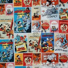 the back cover of an e - book with mickey mouse and other cartoon characters on it