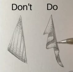 a drawing of two kites with the words don't do