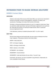 an overview to the basic human anatomy in this text, you can see what it is