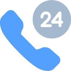 a blue phone with the number 24 on it