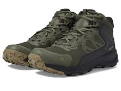 Oboz Katabatic Mid - Men's Shoes : Evergreen : Keep your hiking plans on the go by wearing the Oboz Katabatic Mid sneaker with a mid-top silhouette. It features reinforced TPU overlays welded and stitched for durability. Breathable mesh upper. Highly abrasion-resistant lining. O FIT insole featuring Ortholite Eco Originals and Hybrid eco contents with moisture control top layer. Lace-up closure. Pull tabs on the tongue and back. Round toe design. Lightest midsole. Synthetic outsole. Imported. Measurements: Heel Height: 2 in Weight: 14.5 oz Shaft: 5 in Product measurements were taken using size 9.5, width D - Medium. Please note that measurements may vary by size. Chevrolet Trucks Silverado, Lems Shoes, Winter Boots Men, Winter Boots For Men, Steampunk Boots, Racing Boots, Rocky Boots, Fancy Watches, Tactical Shoes