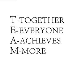 the words t - together everyone a - achieves m - more are in black and white