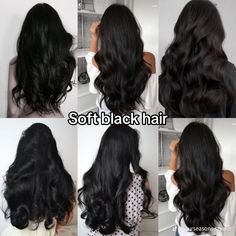 Soft Black Hair Color, Soft Black Hair, Hair Color Swatches, Aesthetic Hairstyles, Haircuts For Long Hair With Layers, Dark Brunette Hair, Brown Hair Looks, Black Hair Dye, Hair Inspiration Long