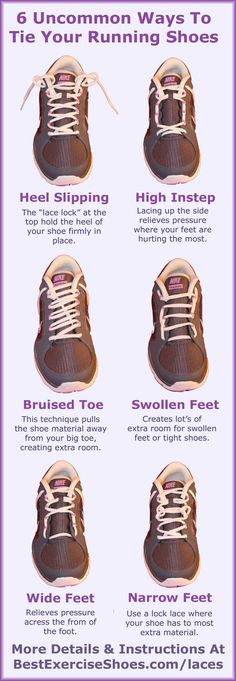 How To Tie Running Shoes Lace, How To Lace Running Shoes, Healthy Shoes For Women, Exercise Shoes For Women, Different Ways To Tie Shoes, Shoe Ties Styles, Shoe Lacing, Shoes For Running, Shoe Hacks