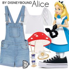 Disneybound Family Outfits, Disney Bound Alice In Wonderland, Alice In Wonderland Disneybound, Wonderland Outfit, Wonderland Fashion, Alice Halloween, Disneybound Ideas, Alice In Wonderland Outfit