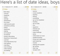 Boyfriend Bucket Lists, Relationship Bucket List, Double Dates, Creative Dates, Cute Date Ideas, Date Ideas, Single Dating, Boyfriend Goals, Romantic Dates