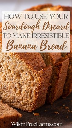 sourdough discard banana bread Bread Pairings, Sourdough Discard Banana Bread, Discard Banana Bread, Sourdough Discard Banana, Sourdough Banana Bread Recipe, Sourdough Banana Bread, Sourdough Banana, Recipe Using Sourdough Starter, Sourdough Bread Starter