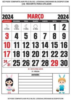 the calendar for march is shown in spanish