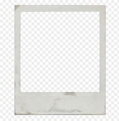 an old white photo frame on a transparent background, with no image in the middle