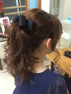 Kawaii Hairstyles, Ribbon Hairstyle, Peinados Fáciles Para Cabello Corto, Penteado Cabelo Curto, Hair Goals