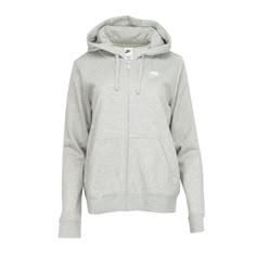 NIKE SPORTSWEAR CLUB FLEECE WOMEN'S FULL-ZIP HOODIE Nike Club Fleece sweatshirts universally loved for their coziness and consistency, are for everyone. Always soft and made with a relaxed fit, they're basics that help you do more. This full-zip option allows you to regulate your temp on the fly. Zip it up when the wind is howling, or leave it open to show off your favorite tees and tops. Ribbing at the hem and cuffs is soft and stretchy for easy layering. Jersey-lined 3-panel hood feels soft an Zip Up Hoodie Nike, Nike Club Fleece, Nike Sportswear Club Fleece, Xmas List, Nike Zip Up, Nike Sweatshirts, Heather White, The Fly, Nike Hoodie