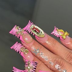 ☆ᴏʀᴀɴɢᴇ ᴄᴏᴜɴᴛʏ, ᴄᴀ☆ on Instagram: "🎀🦓💕✨💗 

inspo from @nailedbym3li 💗

.
.
.

.
.
.
.
.
.
.
.
.
.
#y2knails #pinknails #pinkzebra #zebranails #pinkpinkpink #goldnails #pinkandgoldnails #ducknails #duckies #frenchtip #frenchies #flarednails #orangecountynails" Pink Zebra, Instagram Inspo, Gold Nails, Pink Nails, Pink And Gold