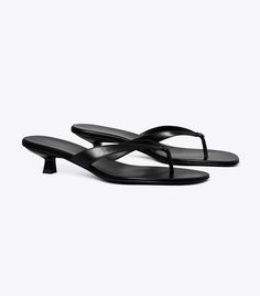 Capri Low Heel Sandal: Women's Designer Sandals | Tory Burch Capri Sandals, Tory Burch Sandal, Plastic Heels, Platform Flip Flops, Kitten Heel Sandals, Low Heel Sandals, Mule Sandals, Jelly Sandals, Heel Sandal