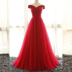 File a27cbe8ea7 original Red Formal Dresses, Mermaid Gown Prom, Tulle Party Dress, A Line Evening Dress, Tulle Bridesmaid Dress, Red Bridesmaid Dresses, Red Evening Dress, Red Prom, A Line Prom Dresses