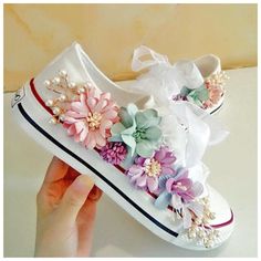 Floral Sneakers Wedges Canvas Shoes – VioletLilybyAgnetha Lace Up Wedges, Beige Shoes, Canvas Shoes Women