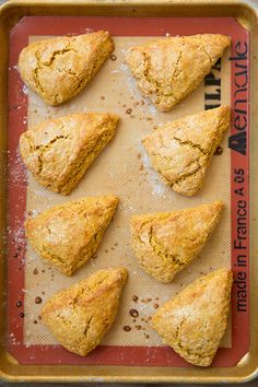 nine scones on a baking sheet ready to be baked in the oven for dinner