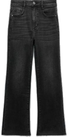 Black Zara Jeans For Spring, Classic Zara Jeans For Fall, Zara Black Jeans For Spring, Zara Black Mid-rise Jeans, Zara Black Straight Leg Jeans, Denim Flare Jeans, Zara Jeans, High Rise Denim, Denim Flares