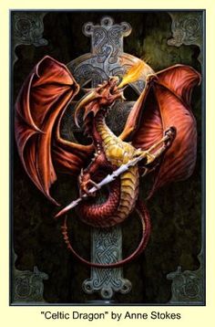 celtic dragons - Google Search Anne Stokes Art, Yin Yang Tattoos, Anne Stokes, Dragon's Lair, Dragon Images, Celtic Dragon, Fairy Dragon, Dragon Pictures