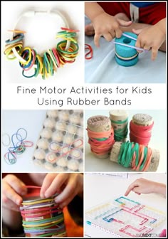 different activities for kids using rubber bands